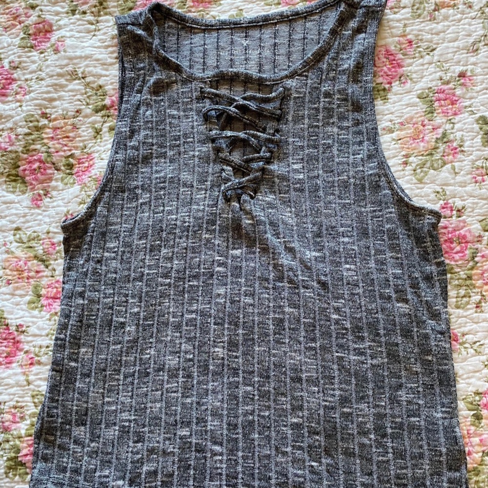American eagle grey ribbed tanktop